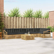 Set vanjskih sofa 7 kom. Bijela i antracit Poliester