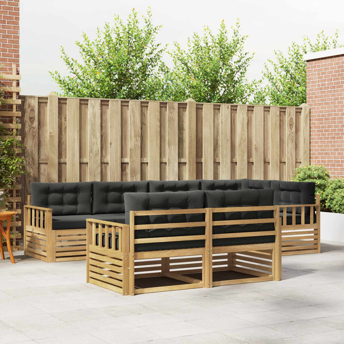 Set vanjskih sofa s jastukom 7 pcs
