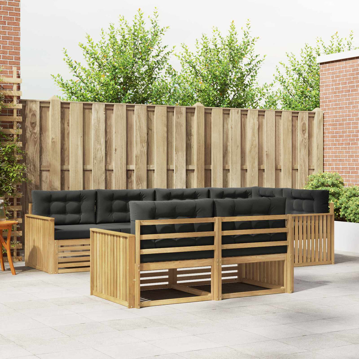 Set vanjskih sofa s jastukom 7 pcs
