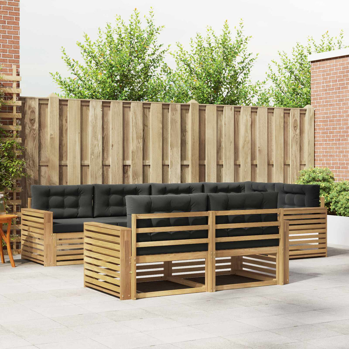 Set vanjskih sofa s jastukom 7 pcs