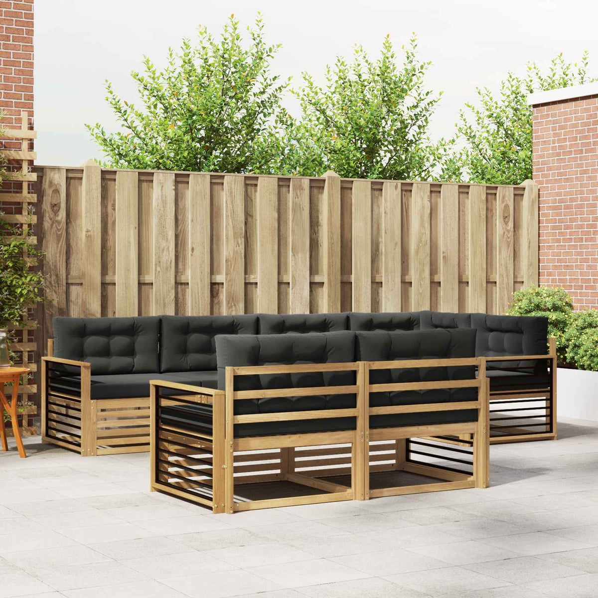 Set vanjskih sofa s jastukom 7 pcs