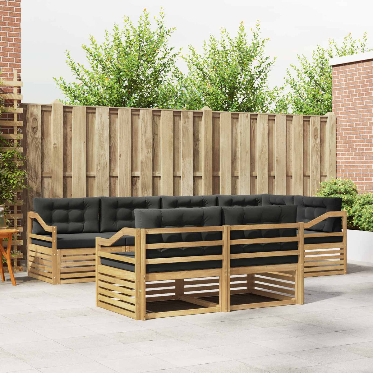 Set vanjskih sofa s jastukom 7 pcs