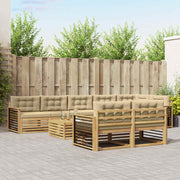 Set vanjskih sofa 9 kom. Bijela i bež Poliester 79 x 79 x 37 cm