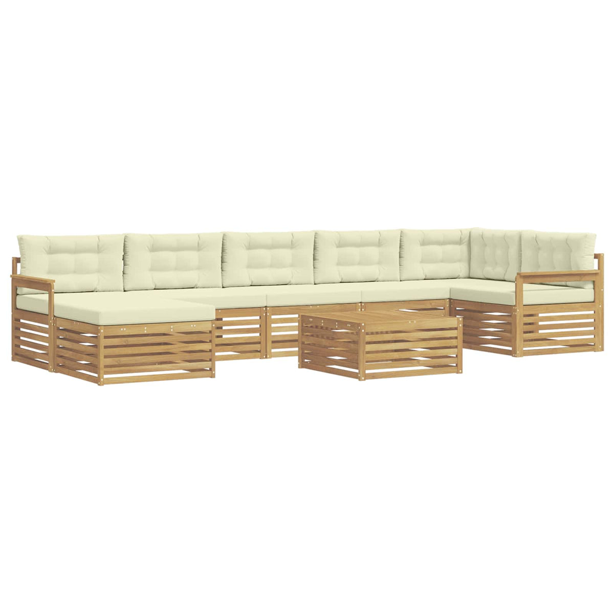 Set vanjskih sofa 8 kom. Bijela i krem