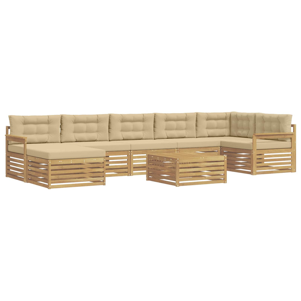 Set vanjskih sofa 8 kom. Bijela i bež