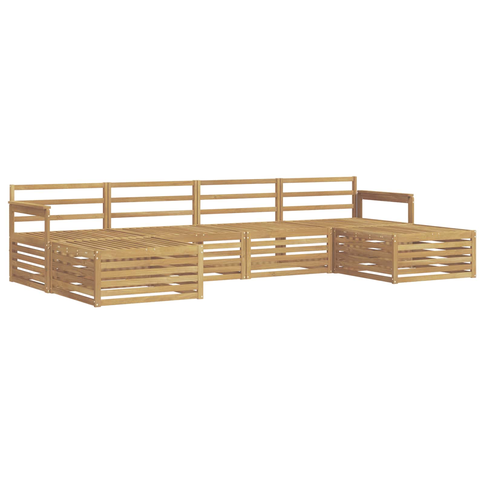 Setovi sofa 6 pcs Bijela Čvrsto drvo akacije