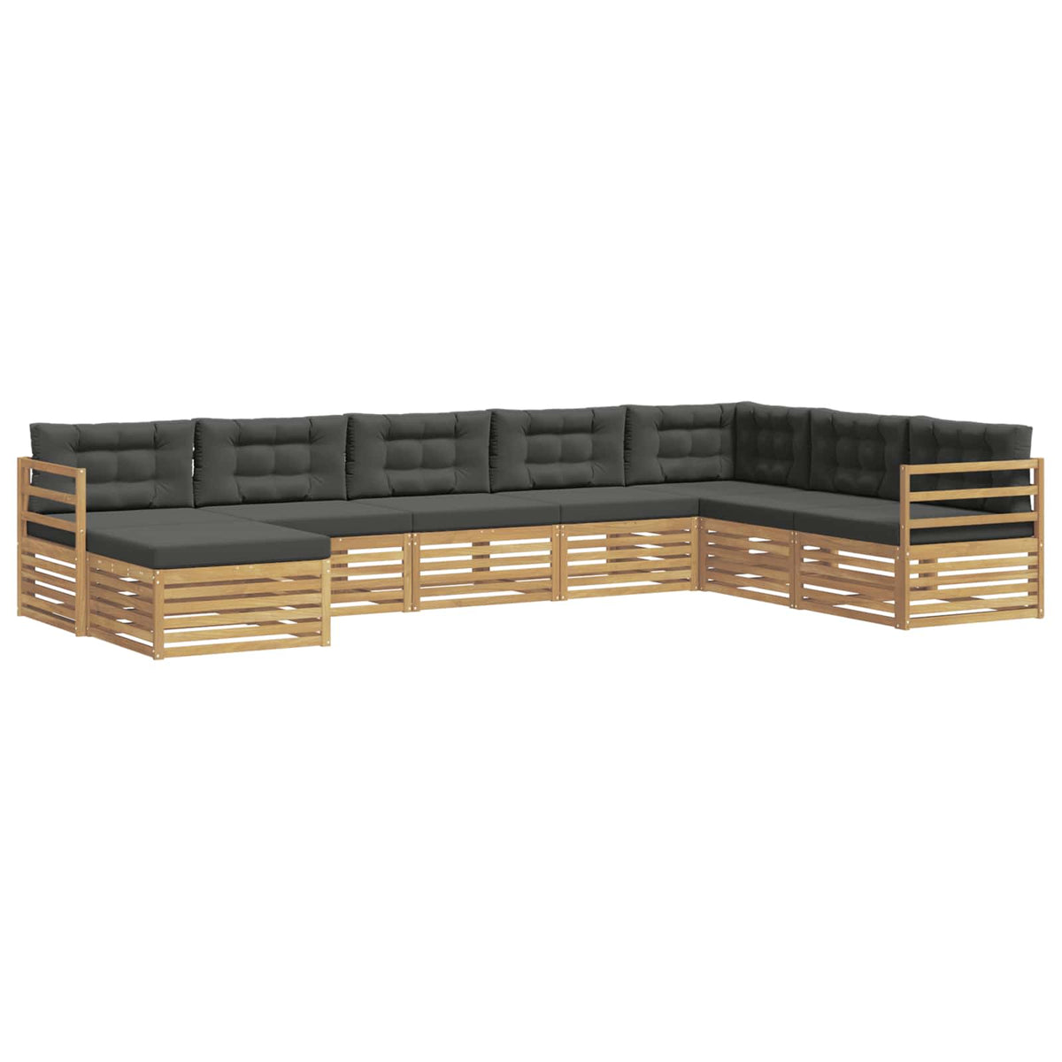 Set vanjskih sofa 8 kom. Bijela i antracit Poliester