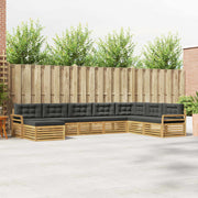 Set vanjskih sofa 8 kom. Bijela i antracit Čvrsto drvo akacije 408 x 250 x 73 cm