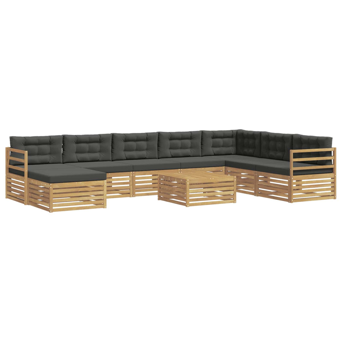 Set vanjskih sofa 9 kom. Bijela i antracit Poliester 79 x 79 x 37 cm