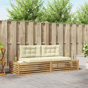 2 pcs Set vanjskih sofa Bijela