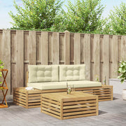 4 pcs Set vanjskih sofa Bijela