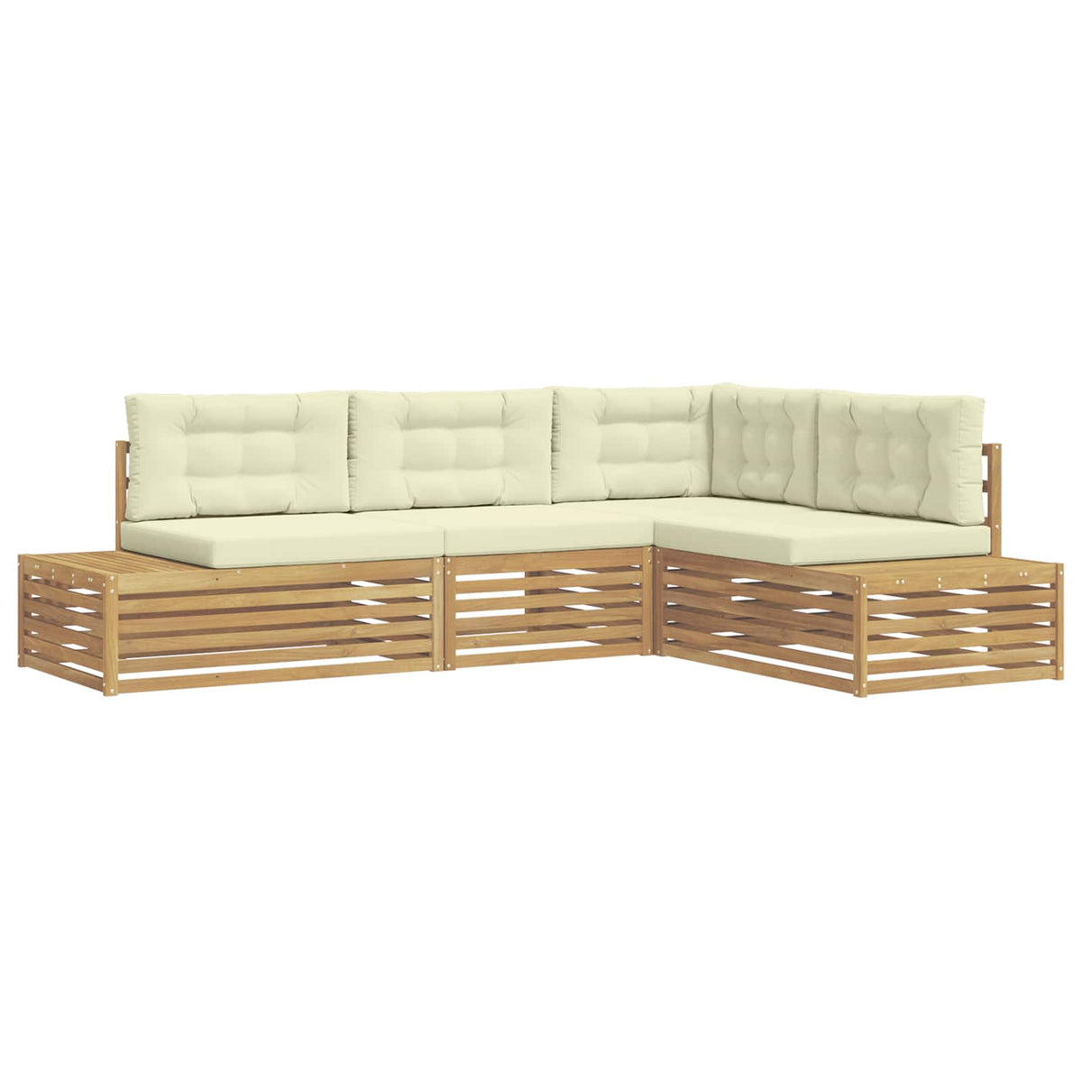 5 pcs Set vanjskih sofa Bijela