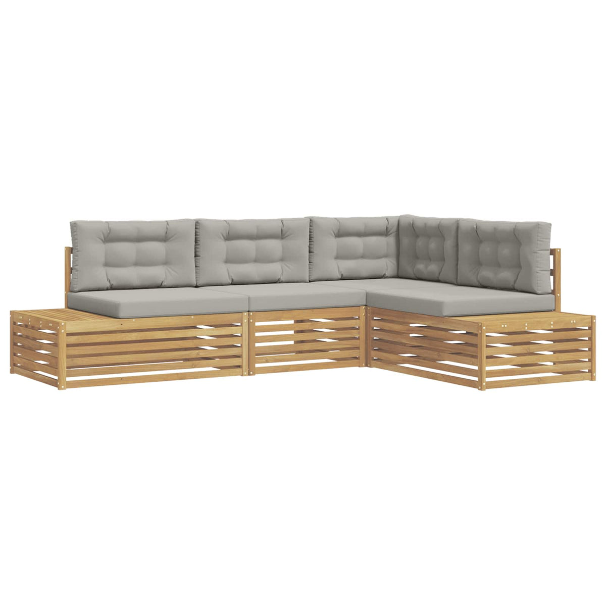 5 pcs Set vanjskih sofa Poliester Bijela