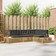 4 Komad Set vanjskih sofa Poliester Bijela