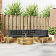 5 Komad Set vanjskih sofa Poliester Bijela