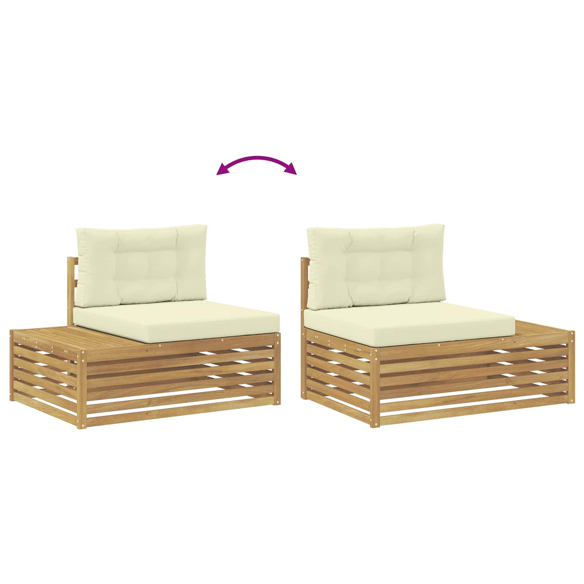 7 pcs Set vanjskih sofa Bijela
