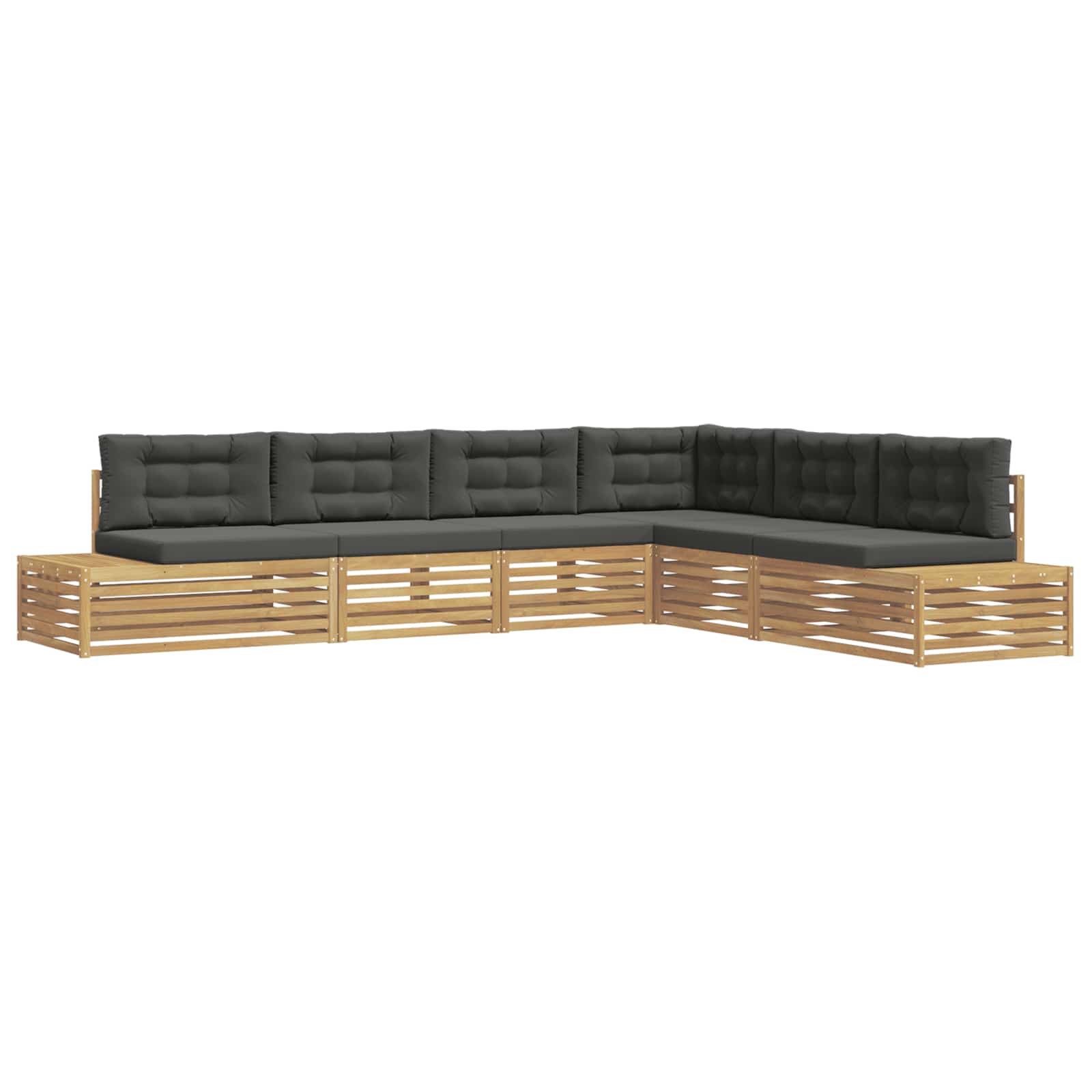 6 Komad Set vanjskih sofa Poliester Bijela