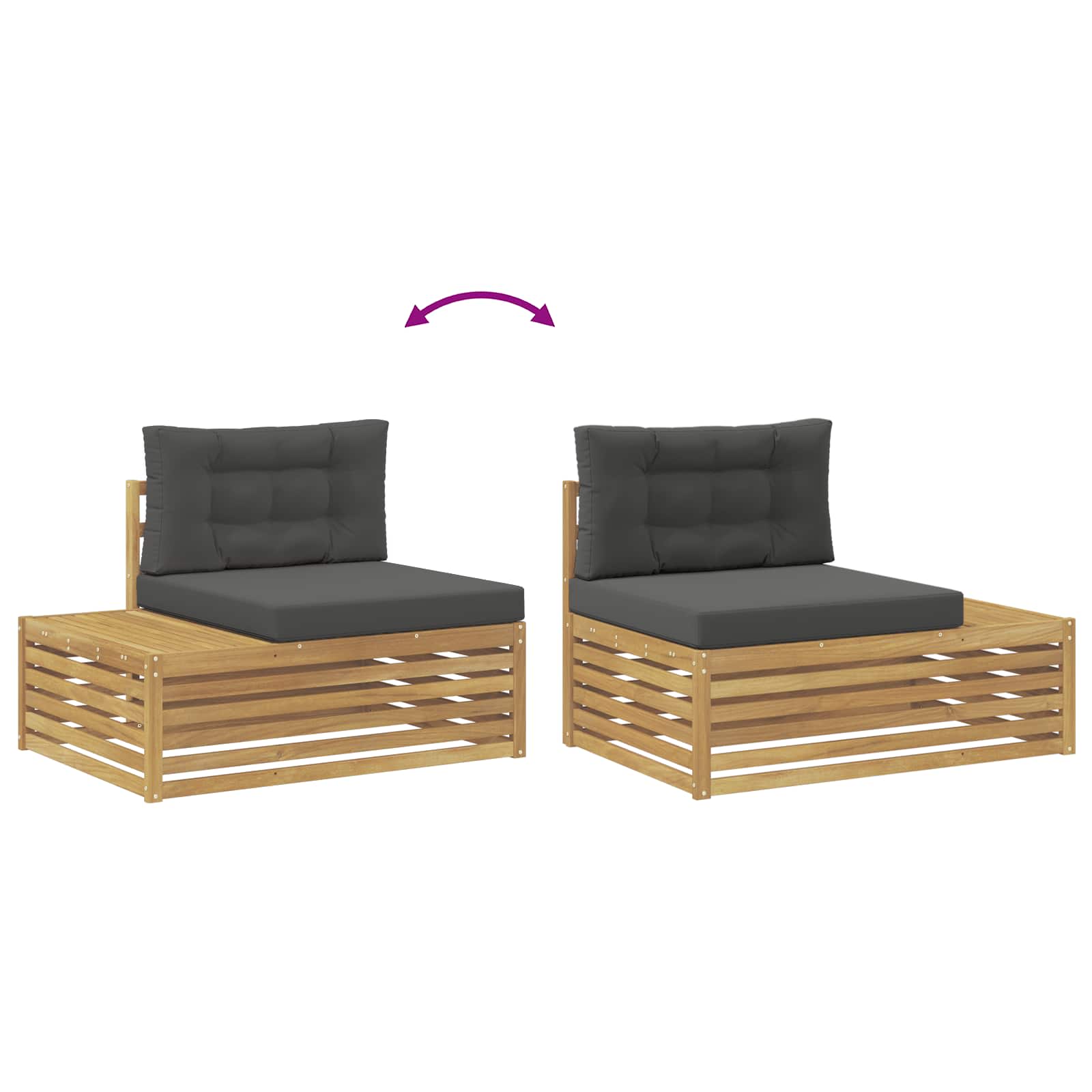 6 Komad Set vanjskih sofa Poliester Bijela