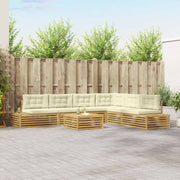 8 pcs Set vanjskih sofa Bijela