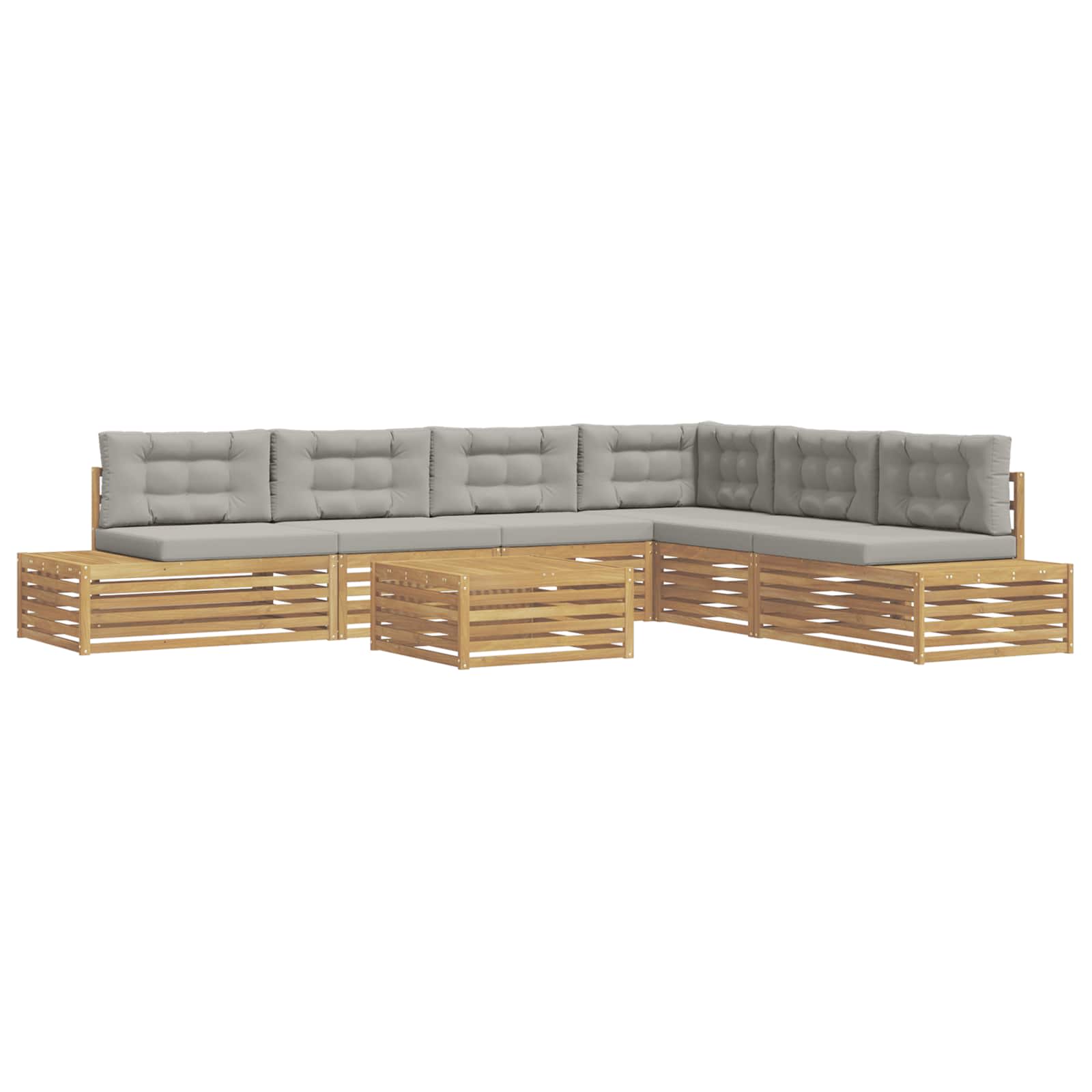 7 Komad Set vanjskih sofa Poliester Bijela