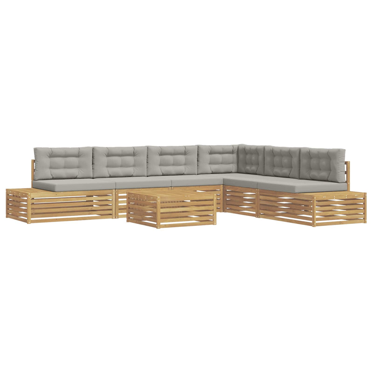 8 pcs Set vanjskih sofa Poliester Bijela