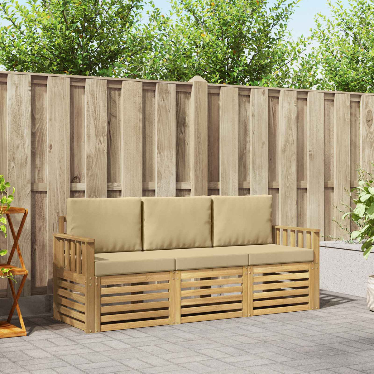 Setovi sofa 3 pcs Čvrsto drvo akacije
