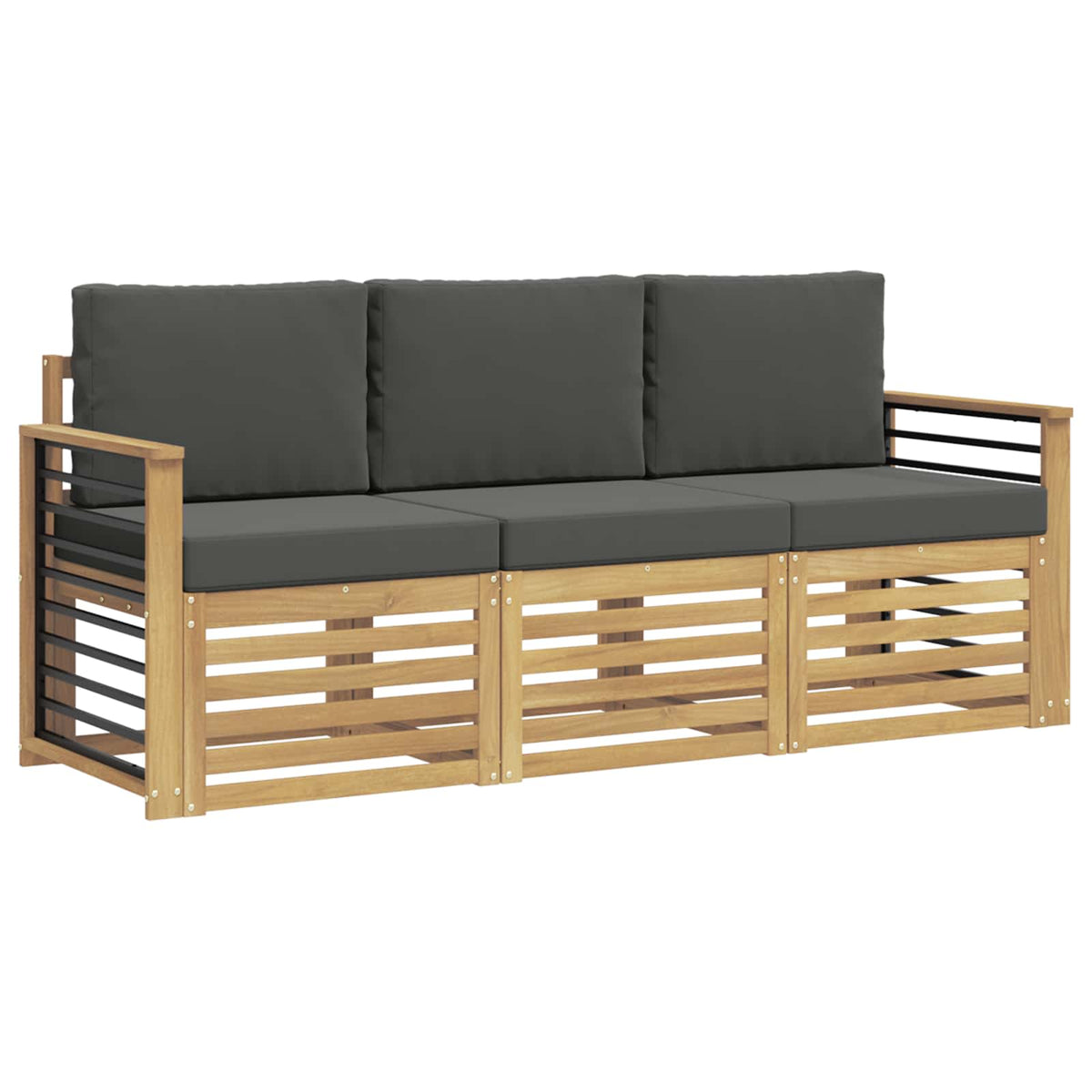 Setovi sofa 3 kom. Bijela i antracit Polyester
