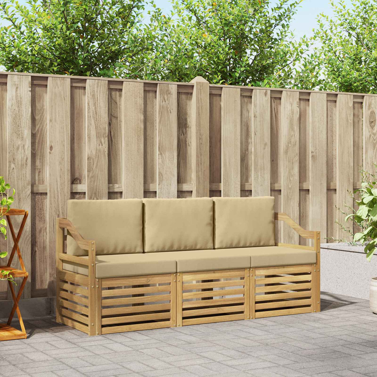 Setovi sofa 3 pcs Čvrsto drvo akacije