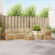 Set vanjskih sofa 7 kom. Bijela i bež Poliester 59 x 59 x 37 cm