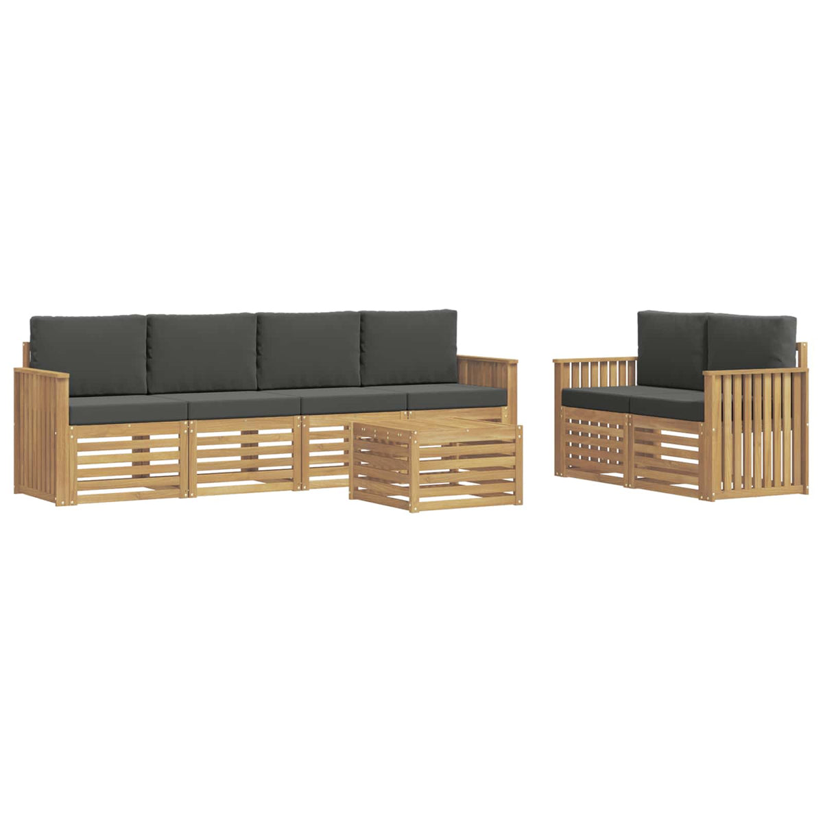 Set vanjskih sofa 7 kom. Bijela i antracit Poliester 59 x 59 x 37 cm