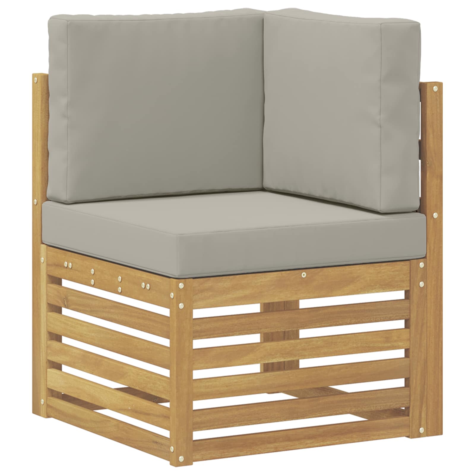 Set vanjskih sofa 8 pcs Bijela i svjetlosiva Poliester