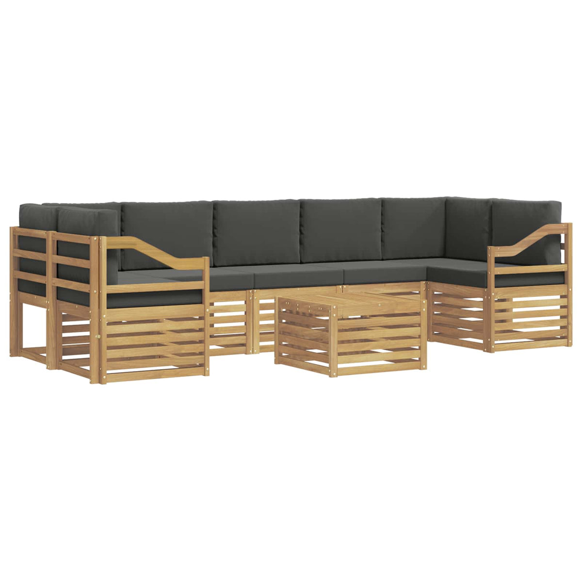 Set vanjskih sofa 8 kom. Bijela i antracit Poliester