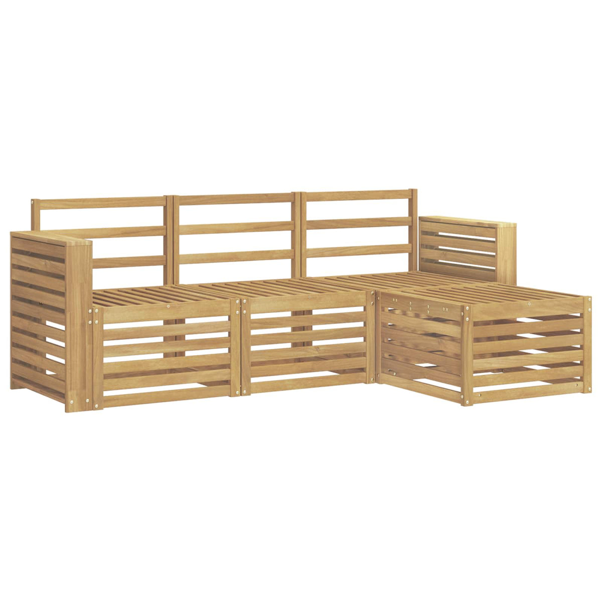 Set vanjskih sofa 4 pcs Bijela 197,5 x 122,5 x 73 cm