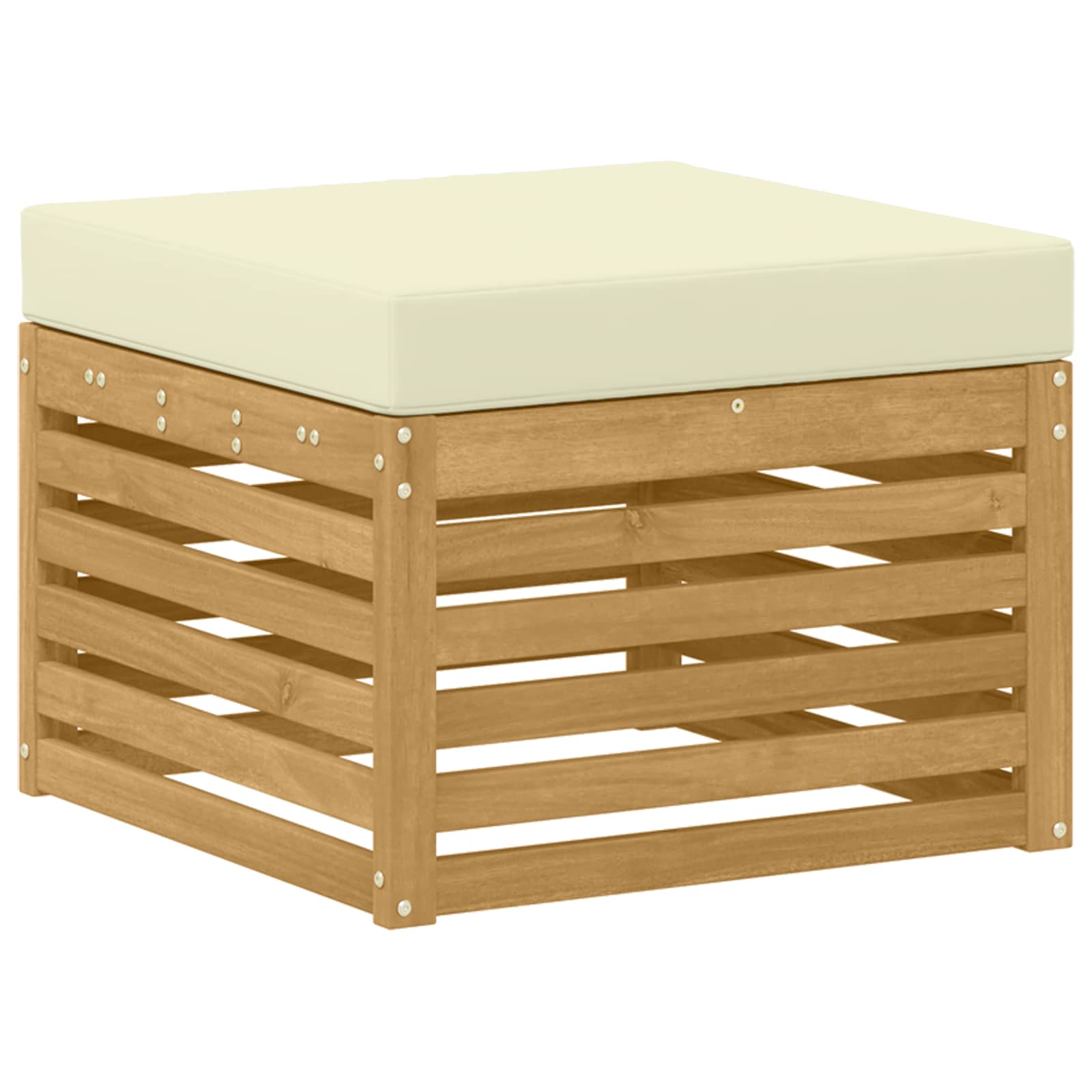 Set vanjskih sofa 4 pcs Bijela i krem 185,5 x 122,5 x 73 cm