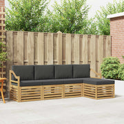 Set vanjskih sofa 5 pcs Bijela i antracit 245 x 122,5 x 73 cm