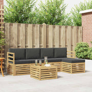 Set vanjskih sofa 6 pcs Bijela i antracit 59 x 59 x 37 cm