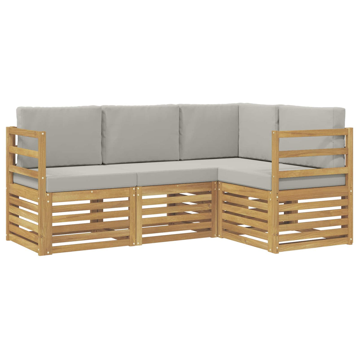 Setovi sofa 4 pcs Bijela i svjetlosiva 185,5 x 126,5 x 73 cm
