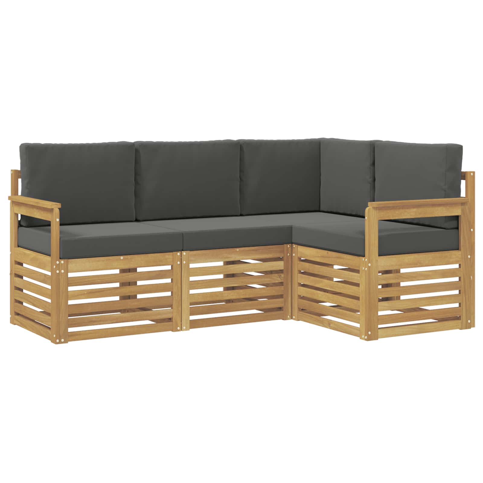 Set vanjskih sofa 4 pcs Bijela i antracit 187,5 x 128,5 x 73 cm