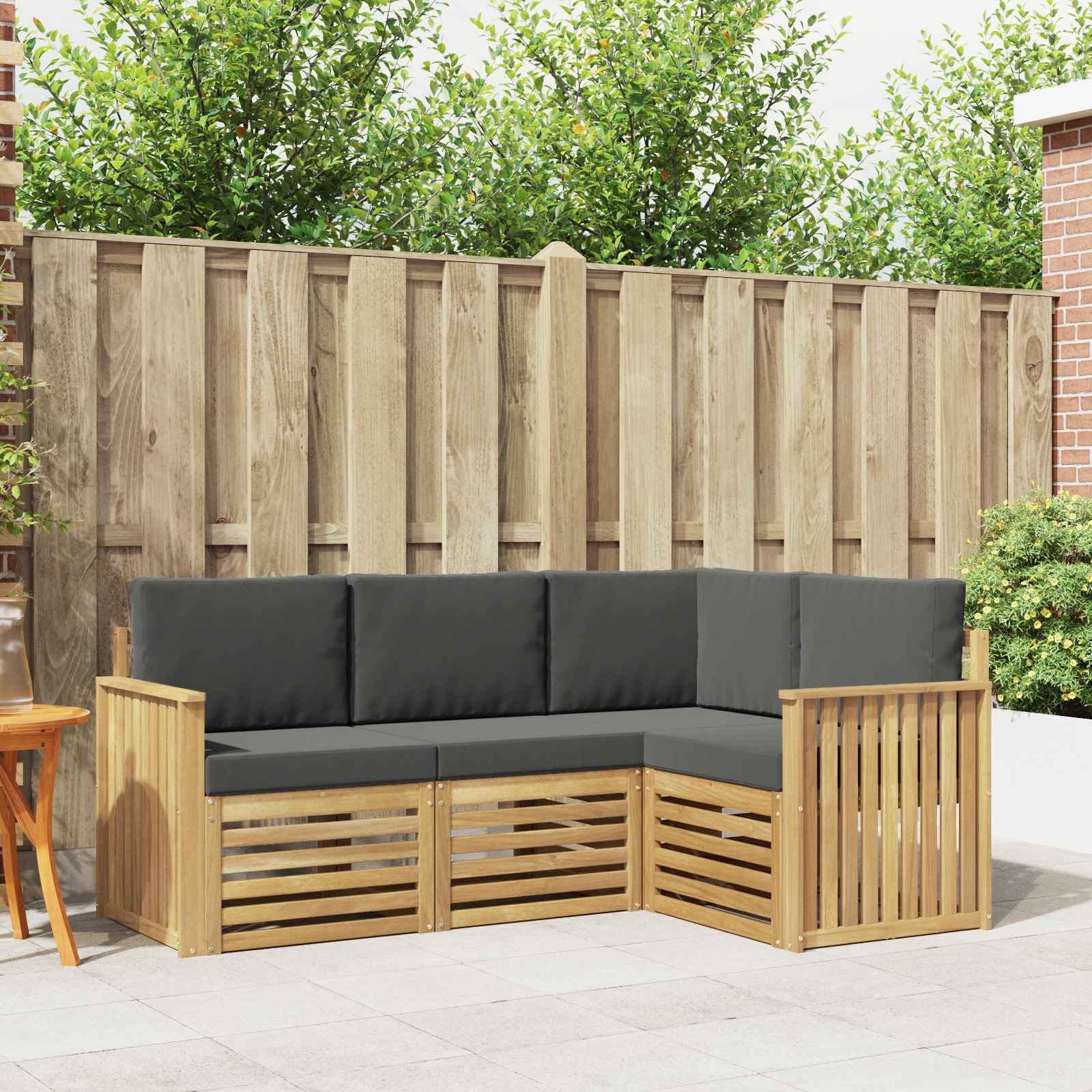 Setovi sofa 4 pcs Bijela i antracit 187,5 x 128,5 x 73 cm