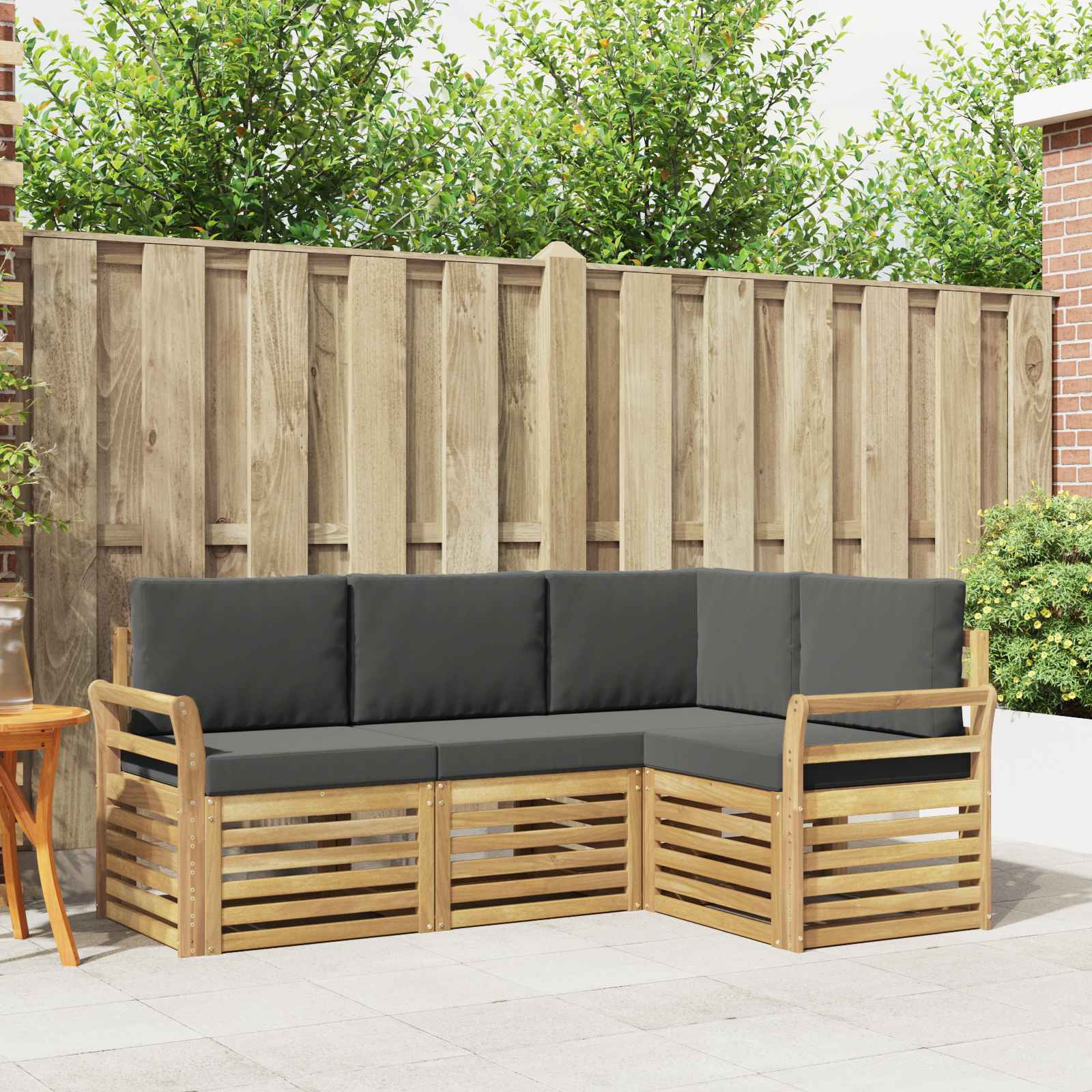 Setovi sofa 4 pcs Bijela i antracit 190 x 130,5 x 73 cm