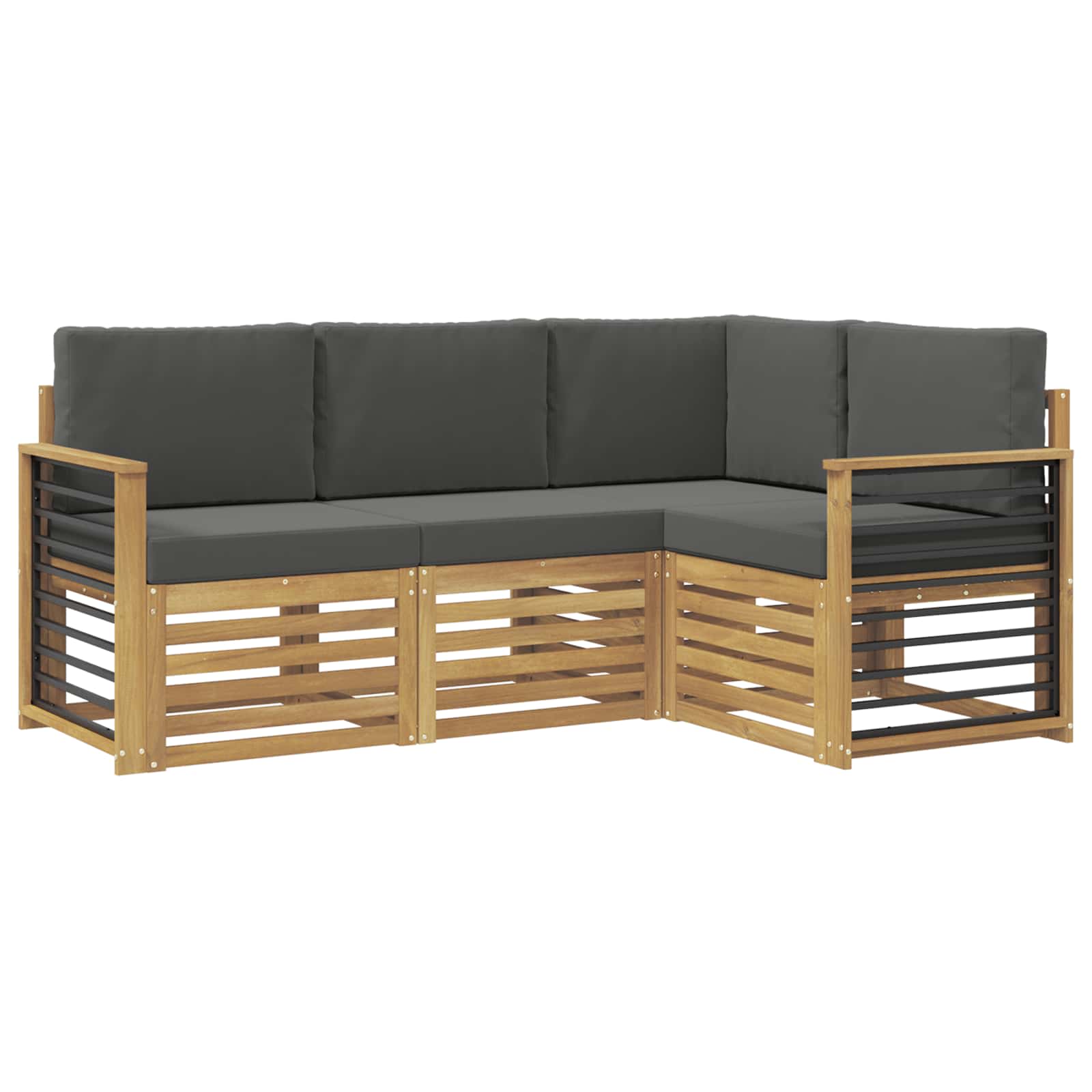 Setovi sofa 4 pcs Bijela i antracit 187,5 x 128,5 x 73 cm