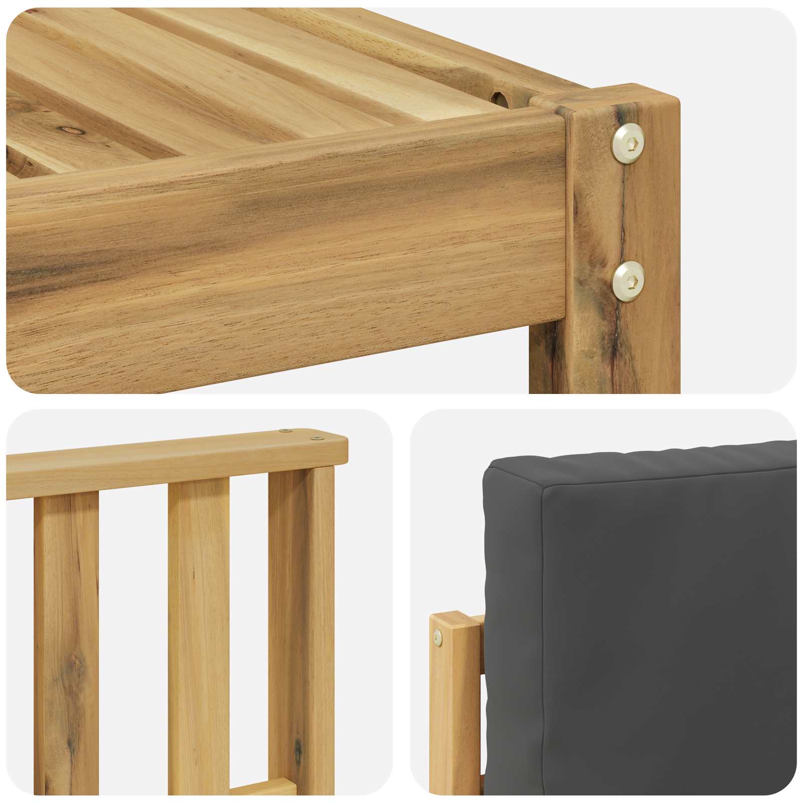 Set vanjskih sofa 5 pcs Bijela i antracit 59 x 59 x 37 cm