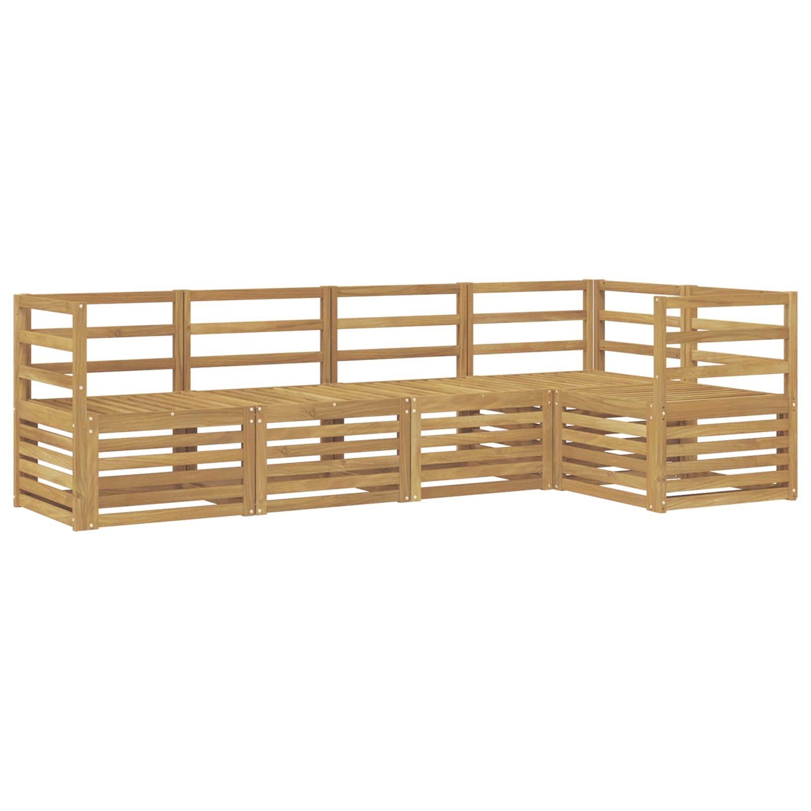 Set vanjskih sofa 5 pcs Bijela 245 x 126,5 x 73 cm