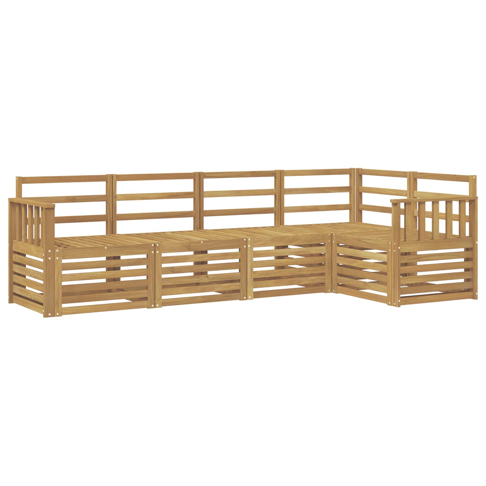 Set vanjskih sofa 5 pcs Bijela 247 x 128,5 x 73 cm