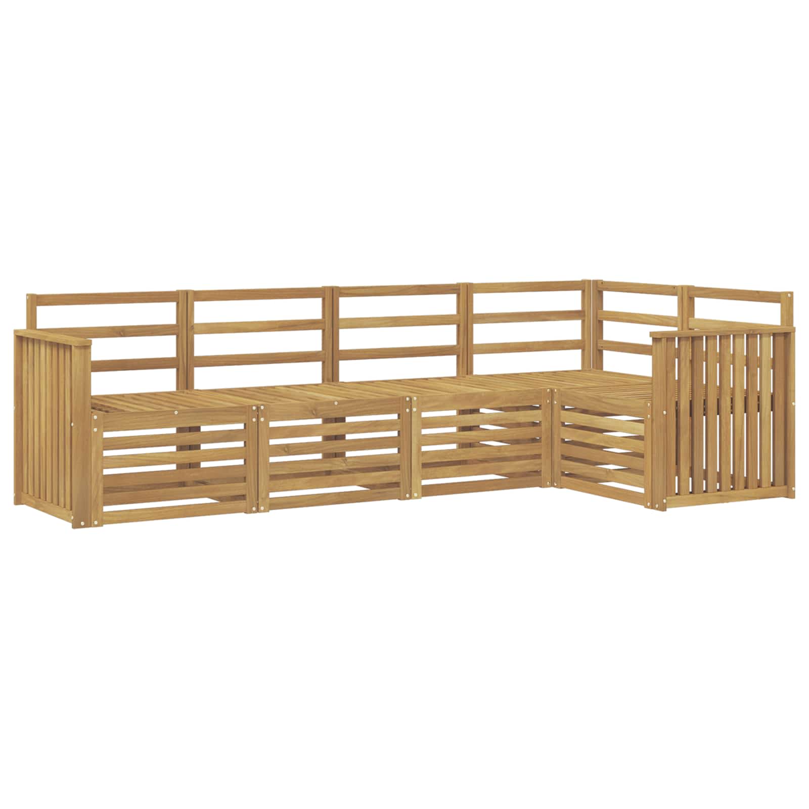 Set vanjskih sofa 5 pcs Bijela 247 x 128,5 x 73 cm