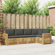 Set vanjskih sofa 5 pcs Bijela i antracit 251 x 132,5 x 73 cm