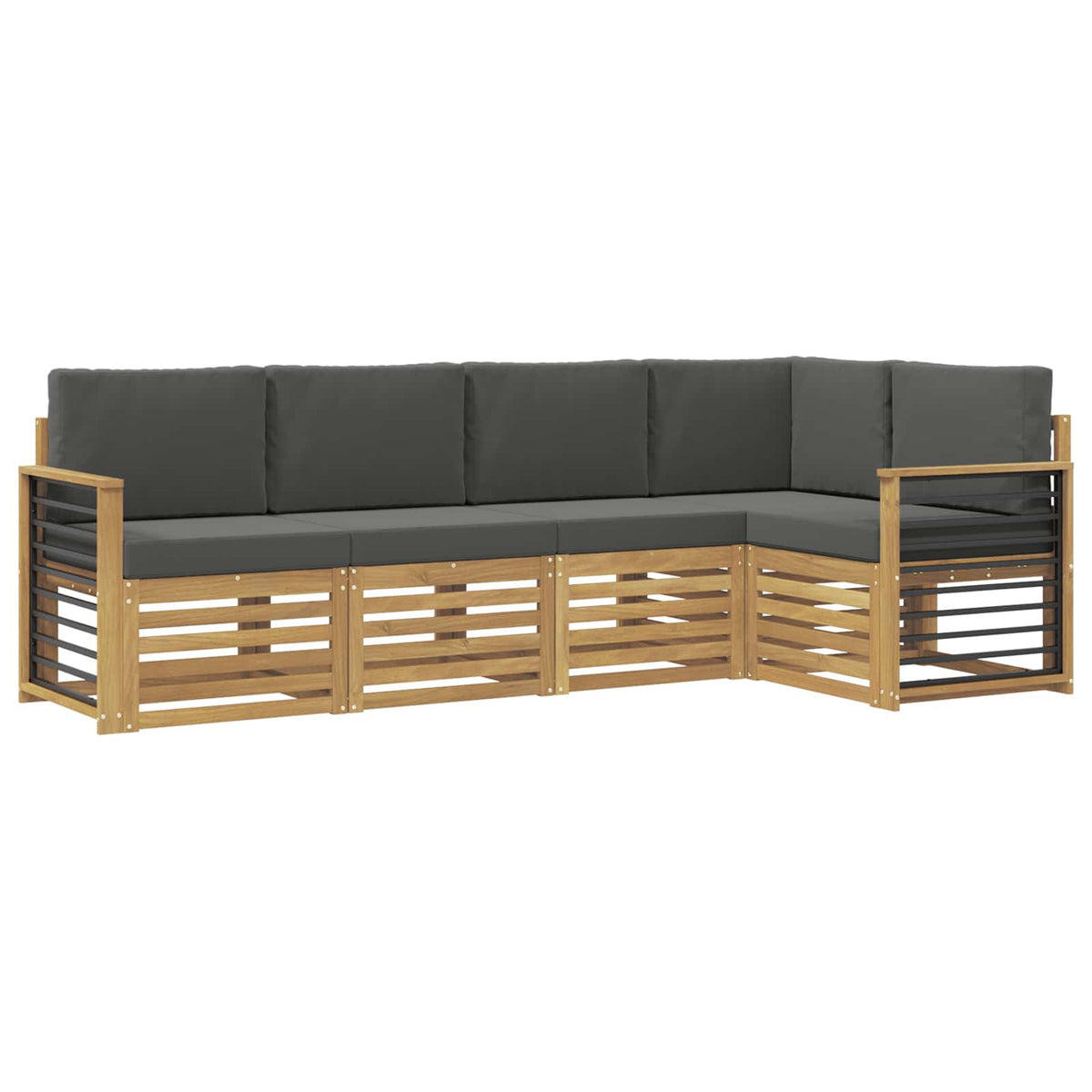Set vanjskih sofa 5 pcs Bijela i antracit 247 x 128,5 x 73 cm