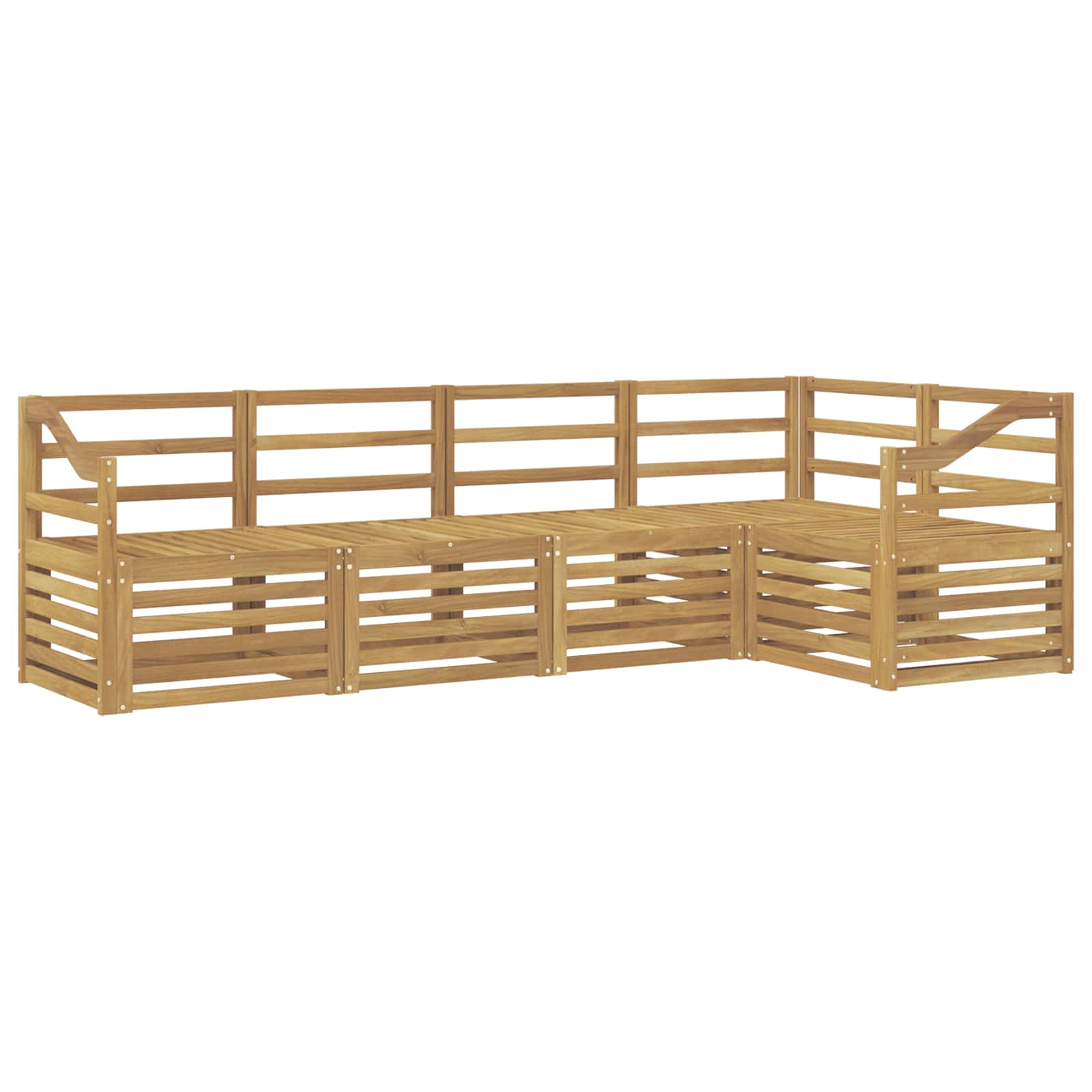 Set vanjskih sofa 5 pcs Bijela 245 x 126,5 x 73 cm