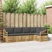 Set vanjskih sofa 5 pcs Bijela i antracit 245 x 126,5 x 73 cm