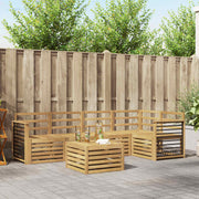 Set vanjskih sofa 6 kom. Bijela Čvrsto drvo akacije